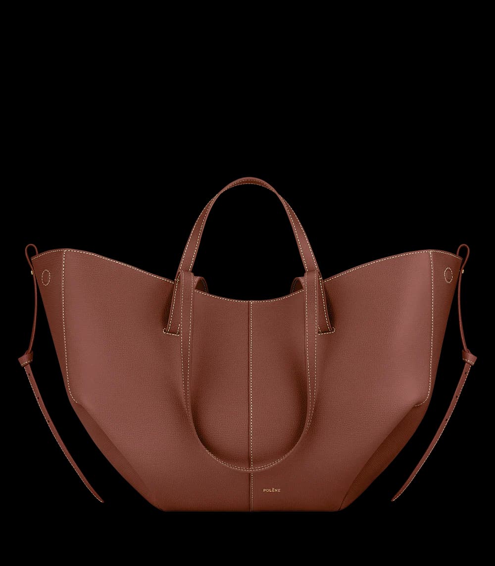 Polène CYME Cognac Grained — authentic Polène bag