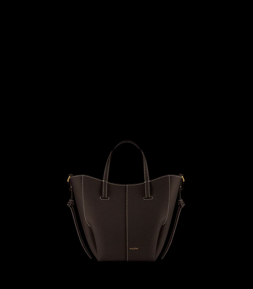 Polène CYME MINI Ebony Grained — authentic Polène bag