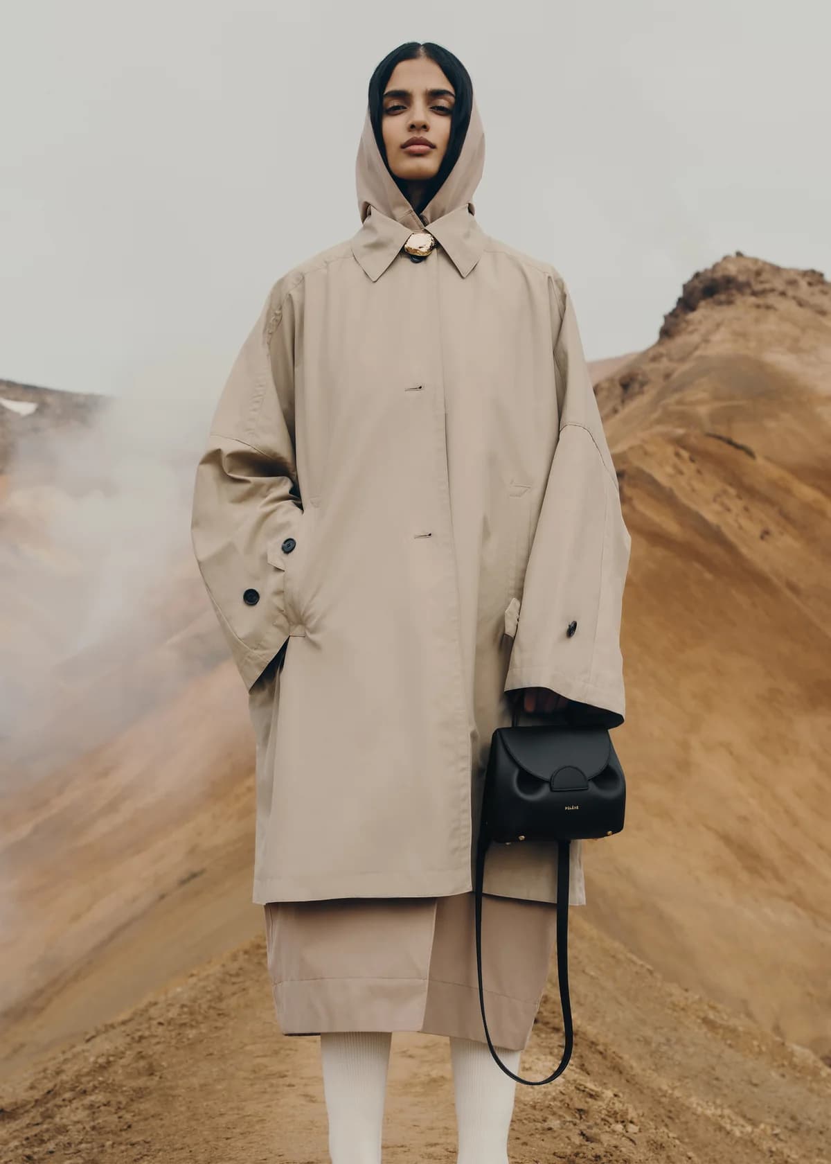 Polène Bag NUMÉRO UN NANO — Grained Black