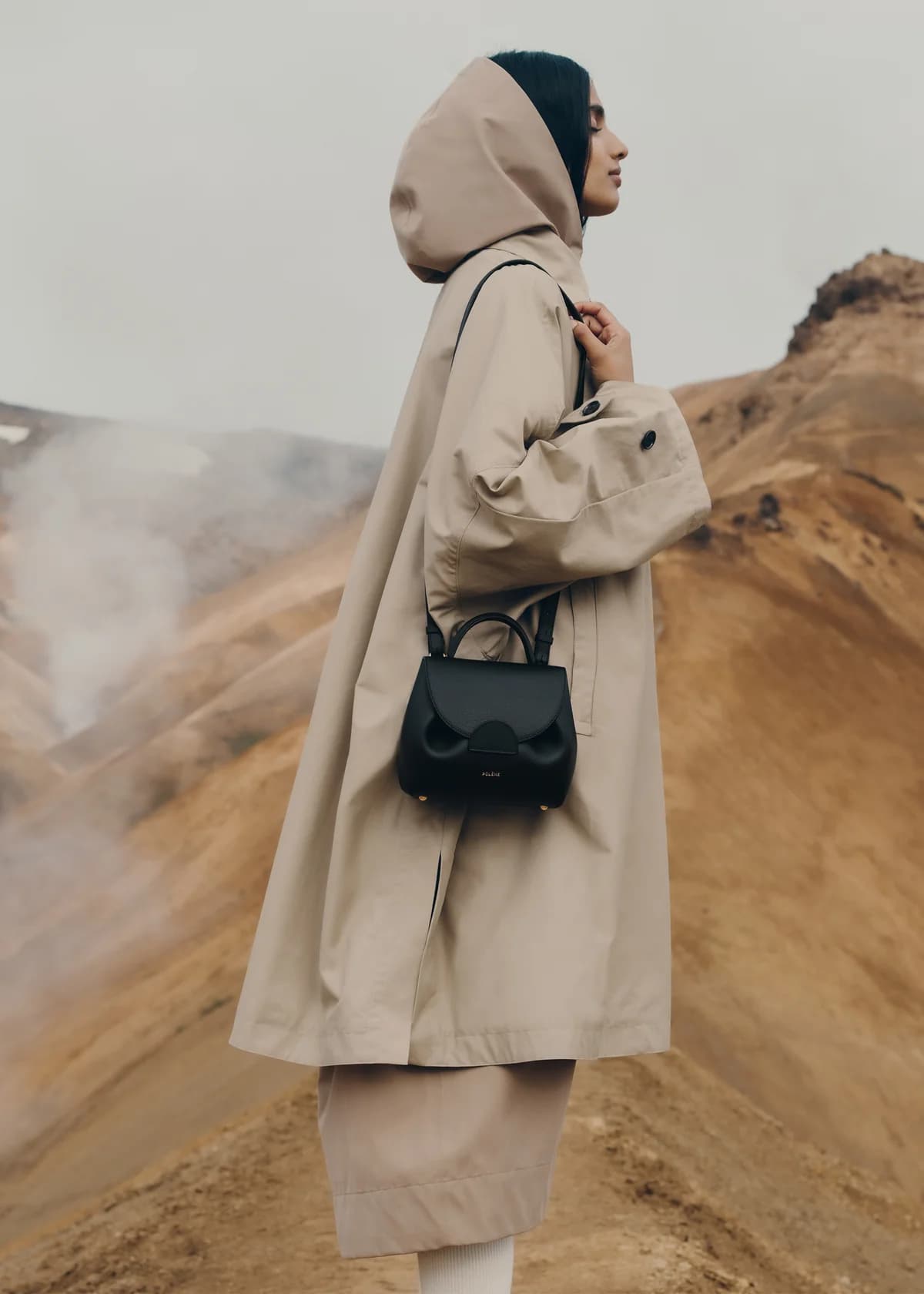 Polène Bag NUMÉRO UN NANO — Grained Black