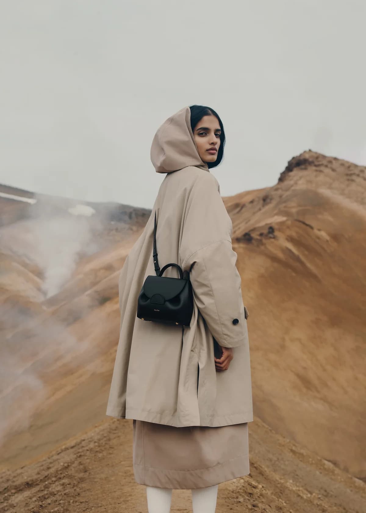 Polène Bag NUMÉRO UN NANO — Grained Black