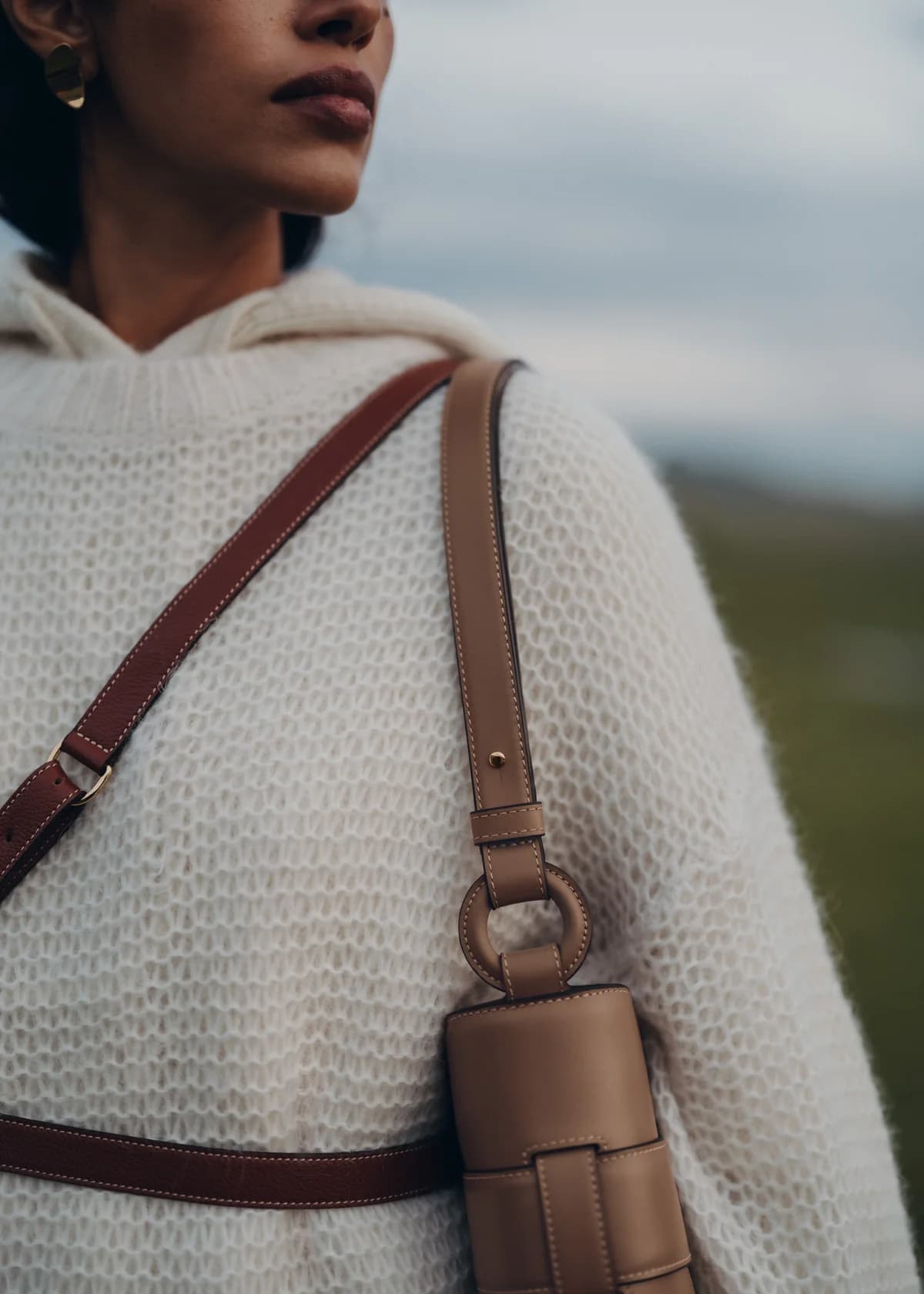 Polène Bag NODDE — Grained Walnut