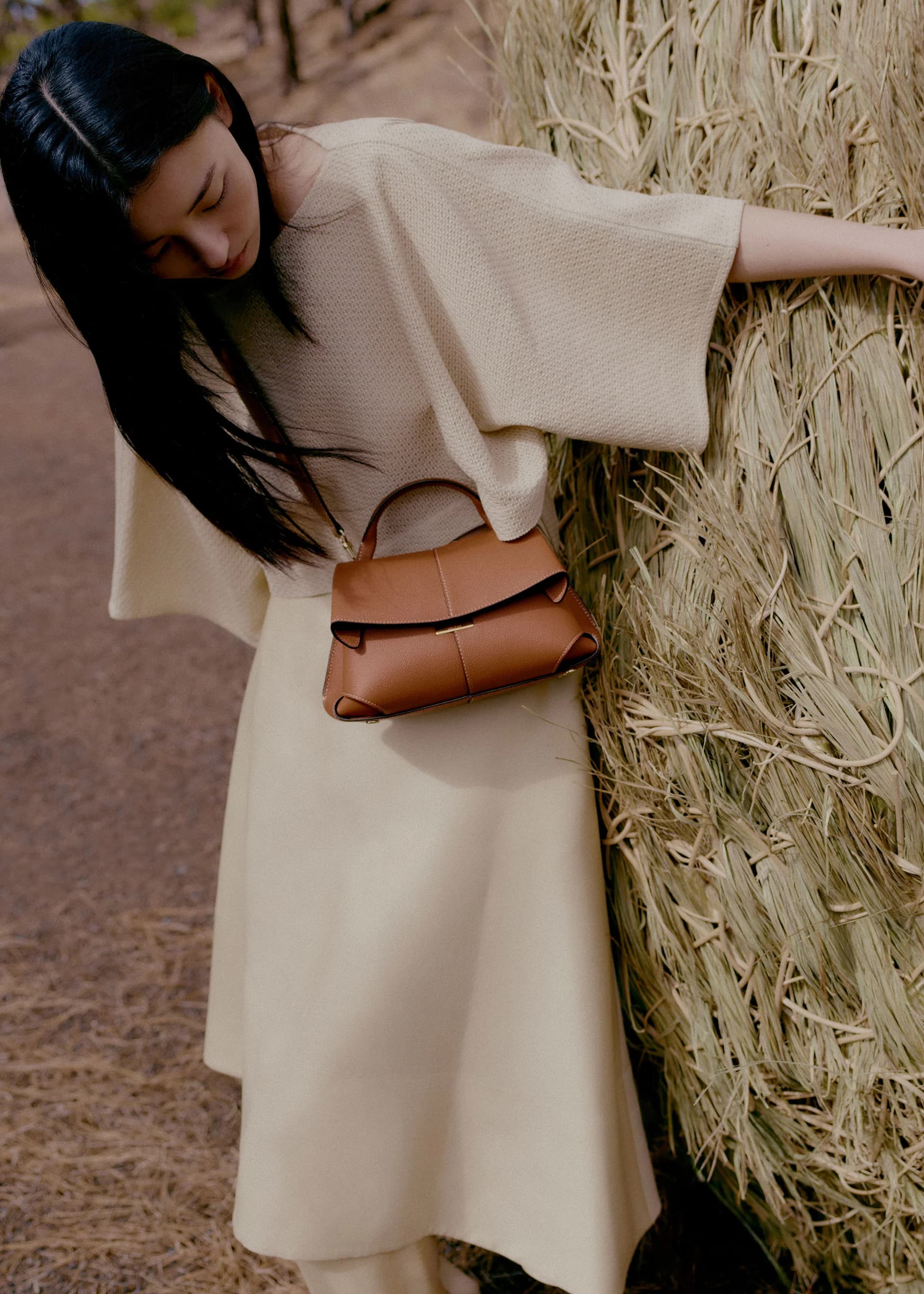 Polène Bag MOKKI MINI — Camel Grained