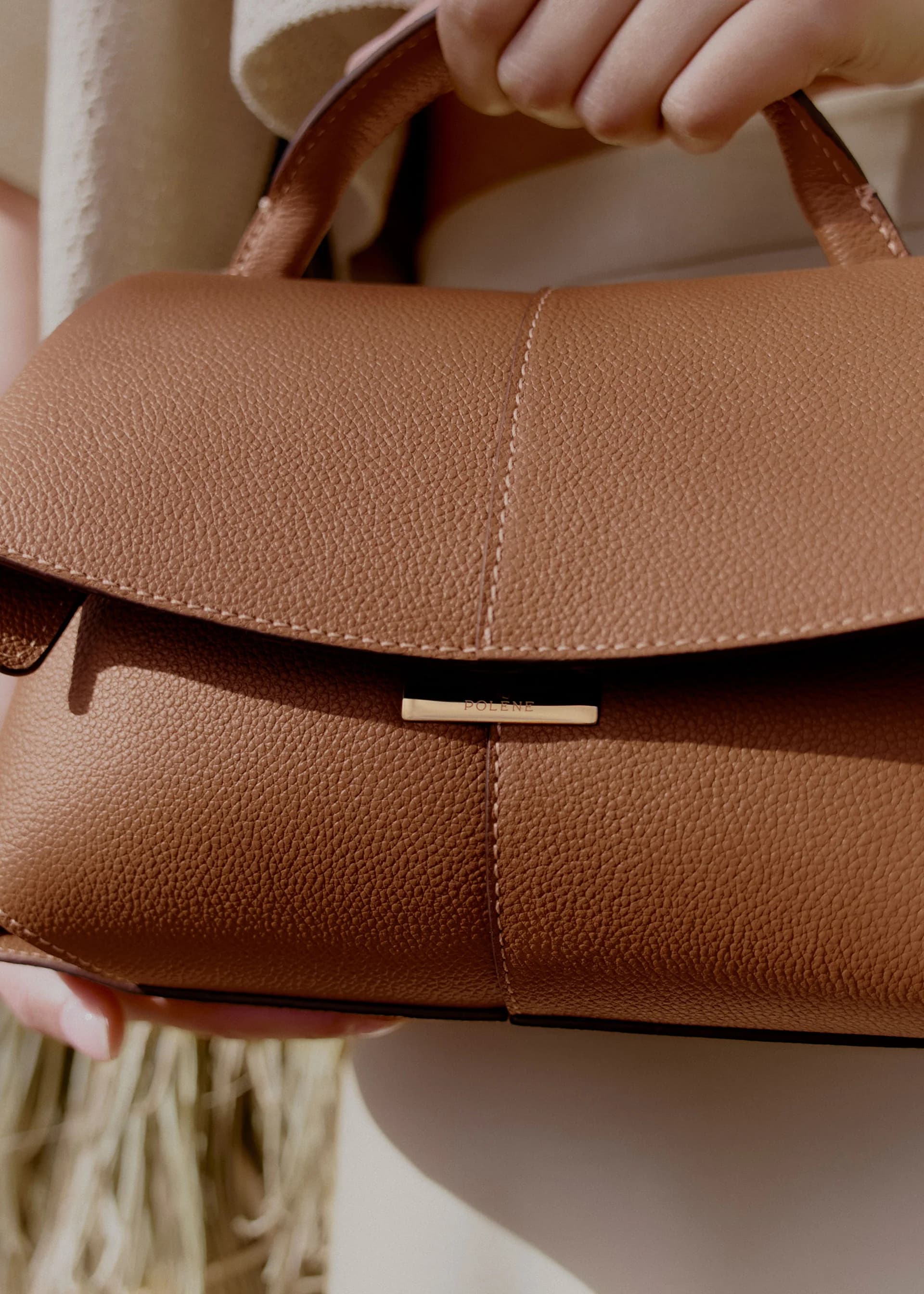 Polène Bag MOKKI MINI — Camel Grained