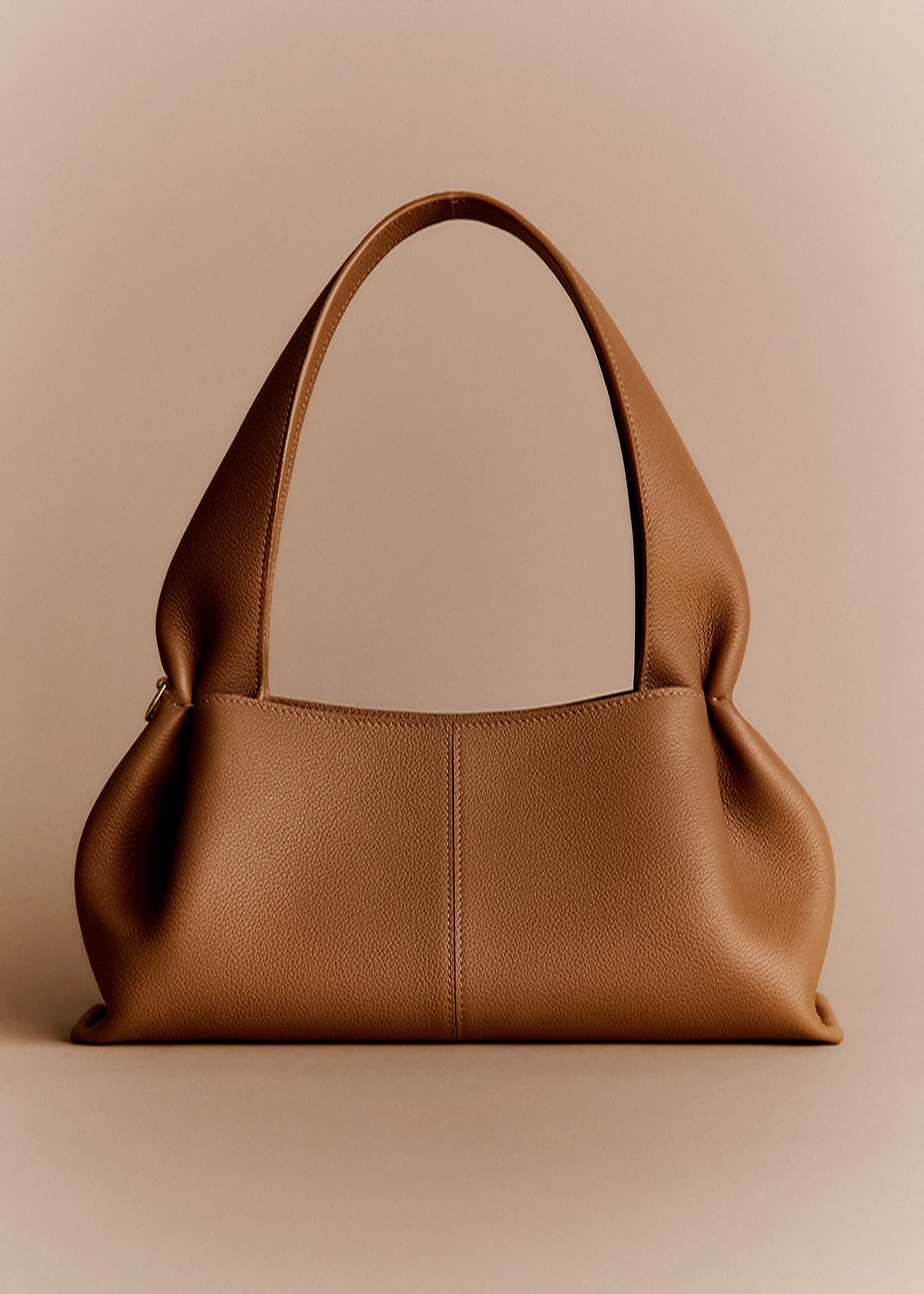Polène Bag NUMÉRO NEUF EAST-WEST — Camel Grained