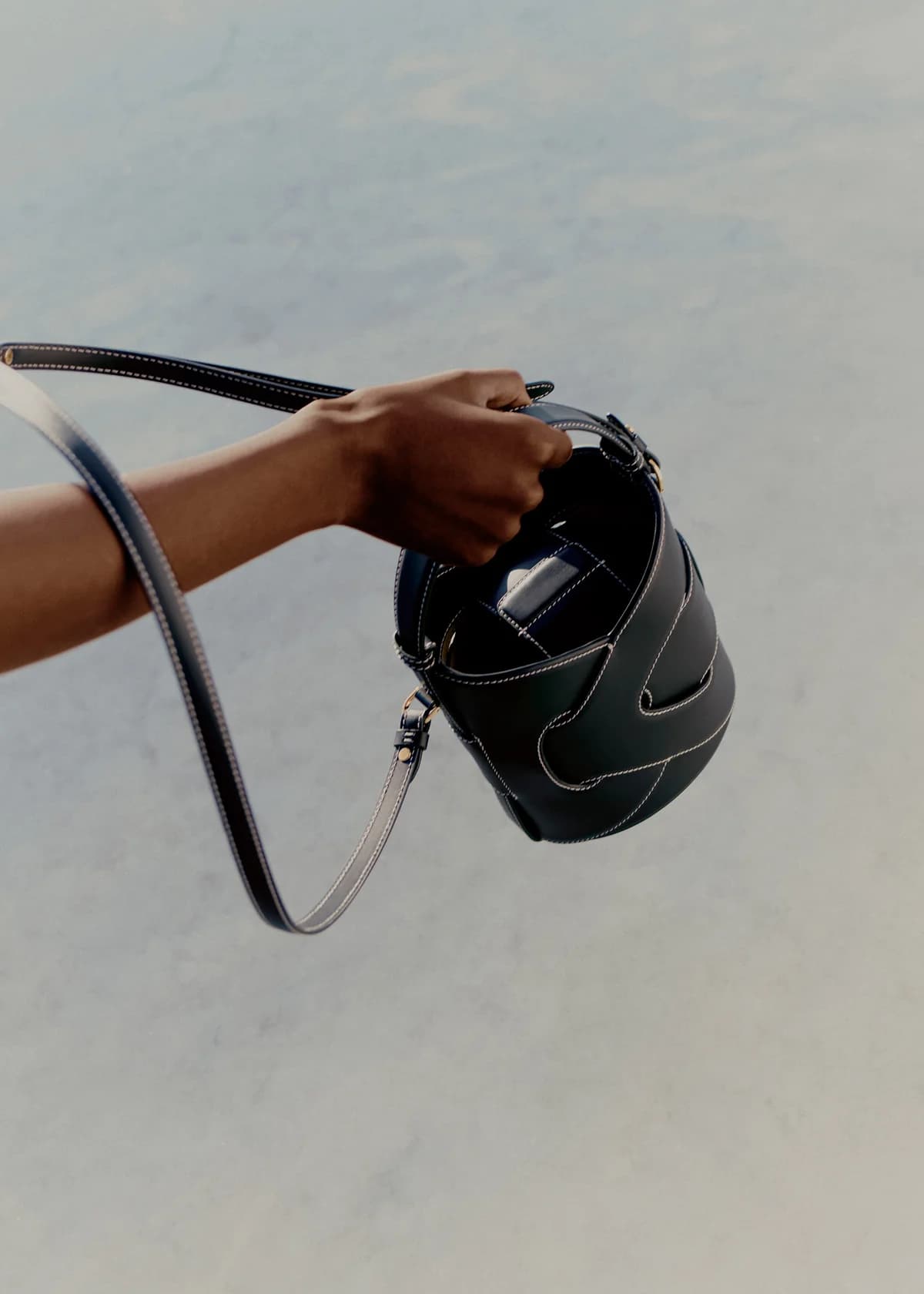 Polène Bag NODDE SEAU — Grained Black