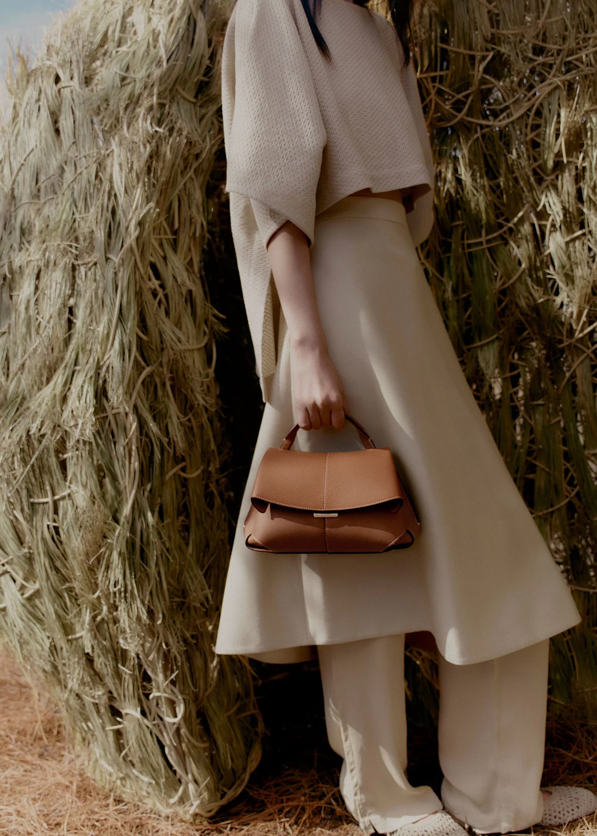 Polène Bag MOKKI MINI — Camel Grained