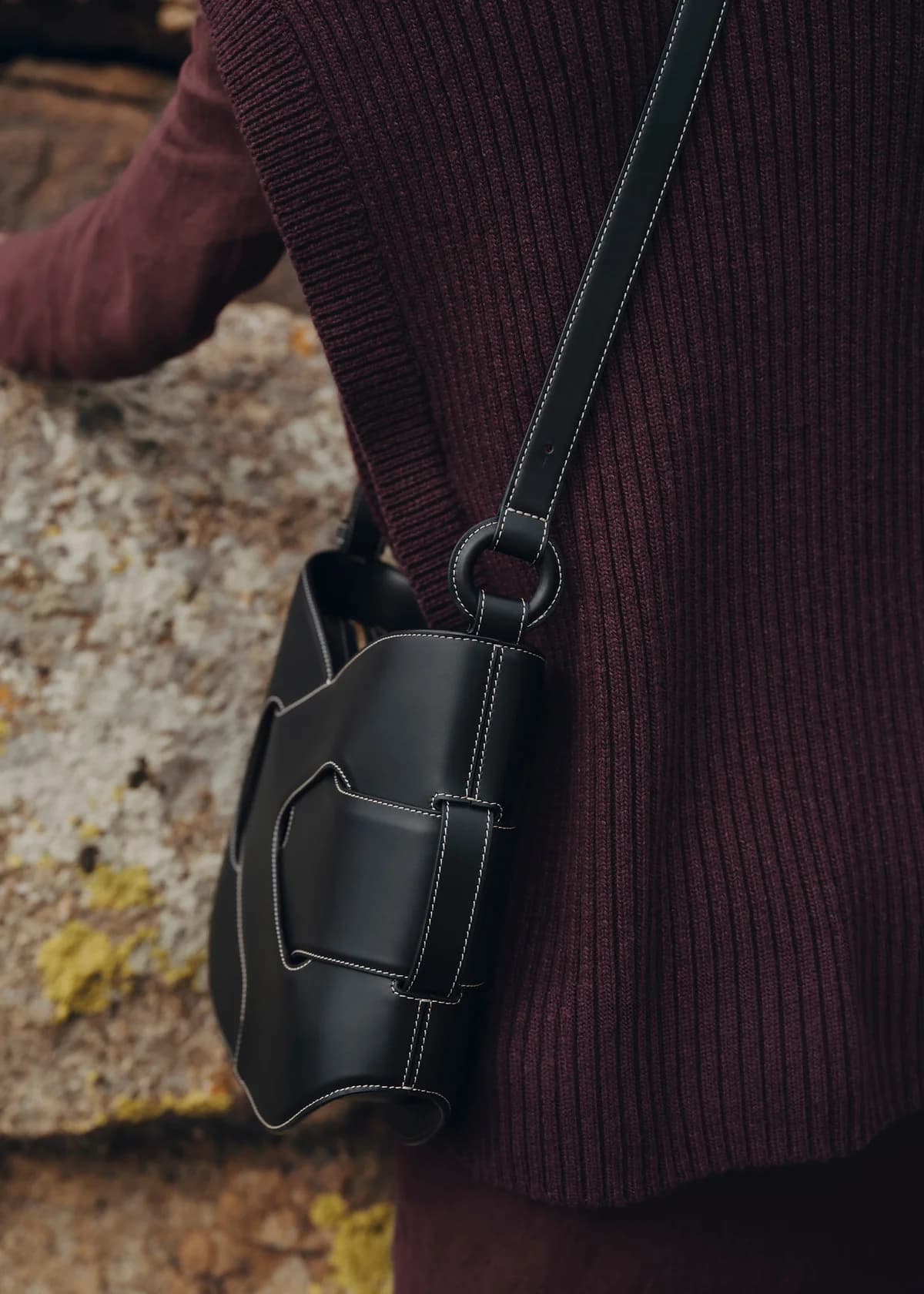 Sac Polène NODDE HOBO — Noir Grainé