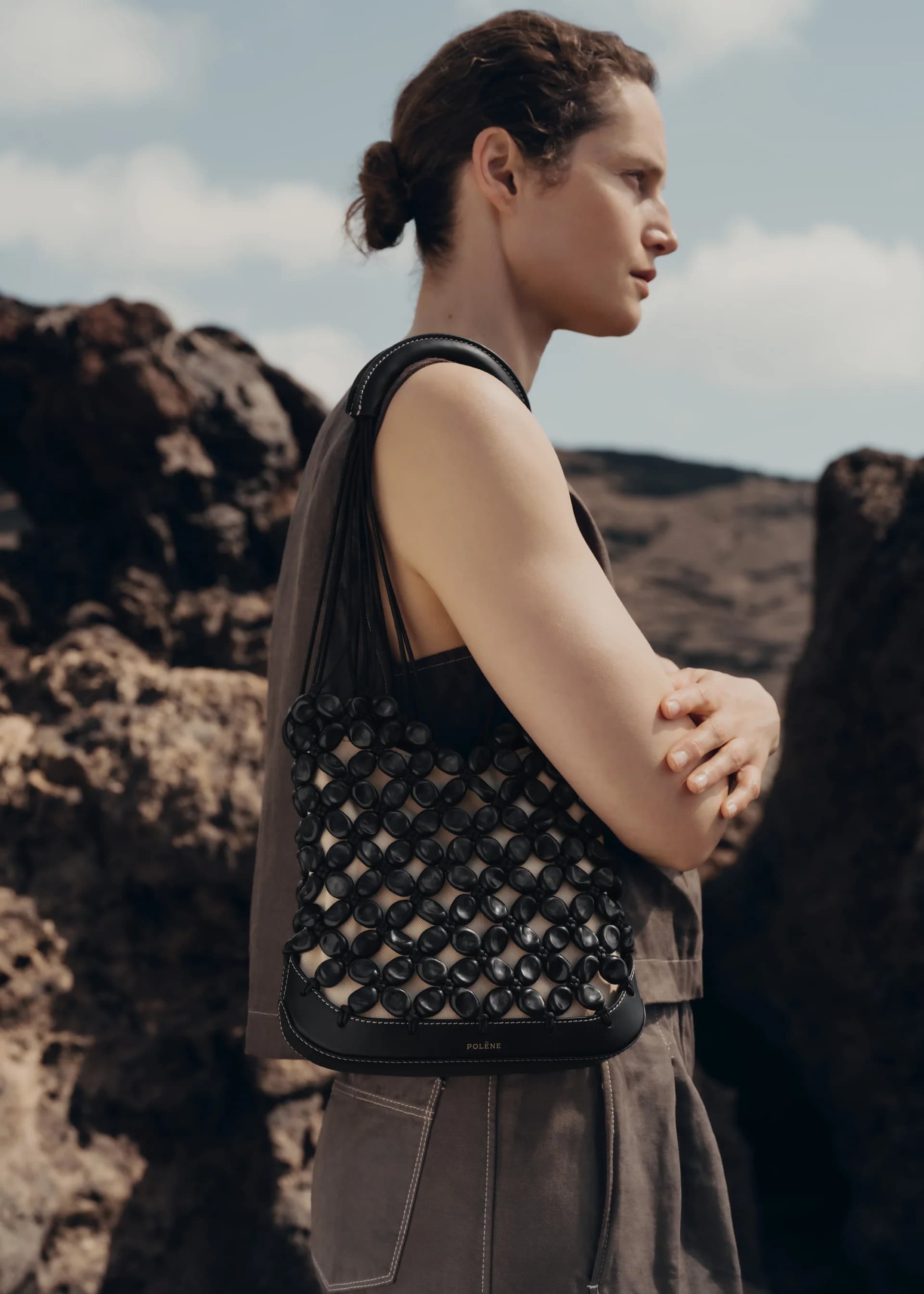 Polène Bag SOLÉ — Smooth Black