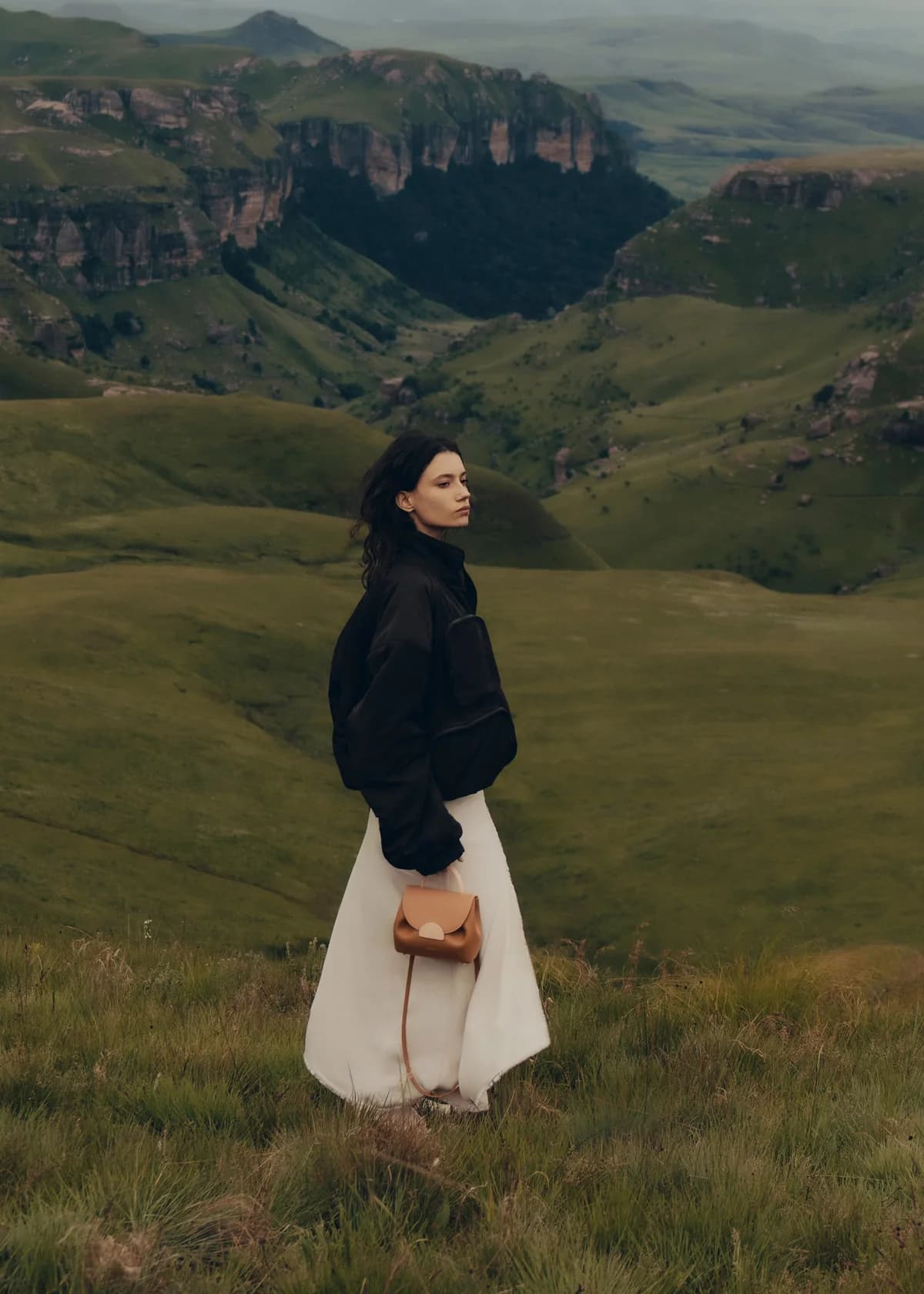 Polène Bag NUMÉRO UN — Grained Trio Camel