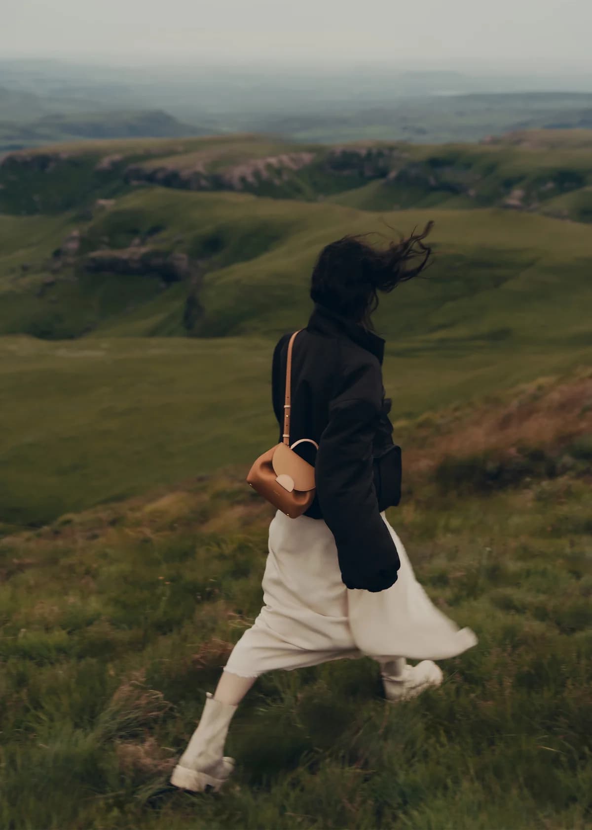 Polène Bag NUMÉRO UN — Grained Trio Camel