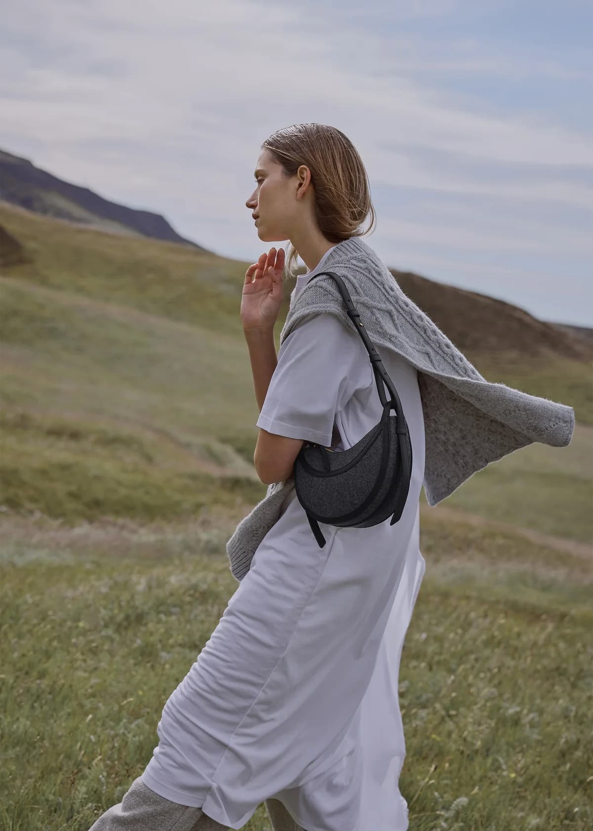 Polène Bag NUMÉRO DIX TISSÉ — Woven Black