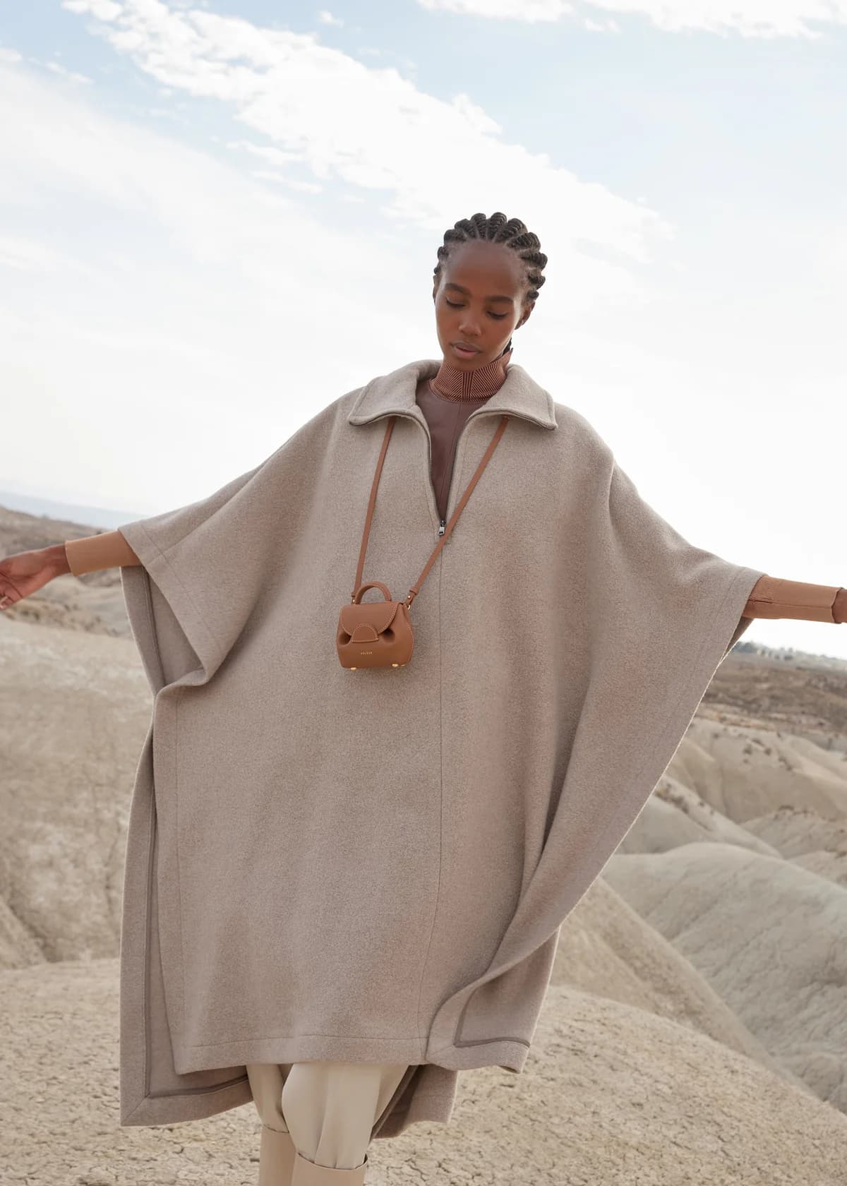 Polène Bag NUMÉRO UN MICRO — Grained Camel