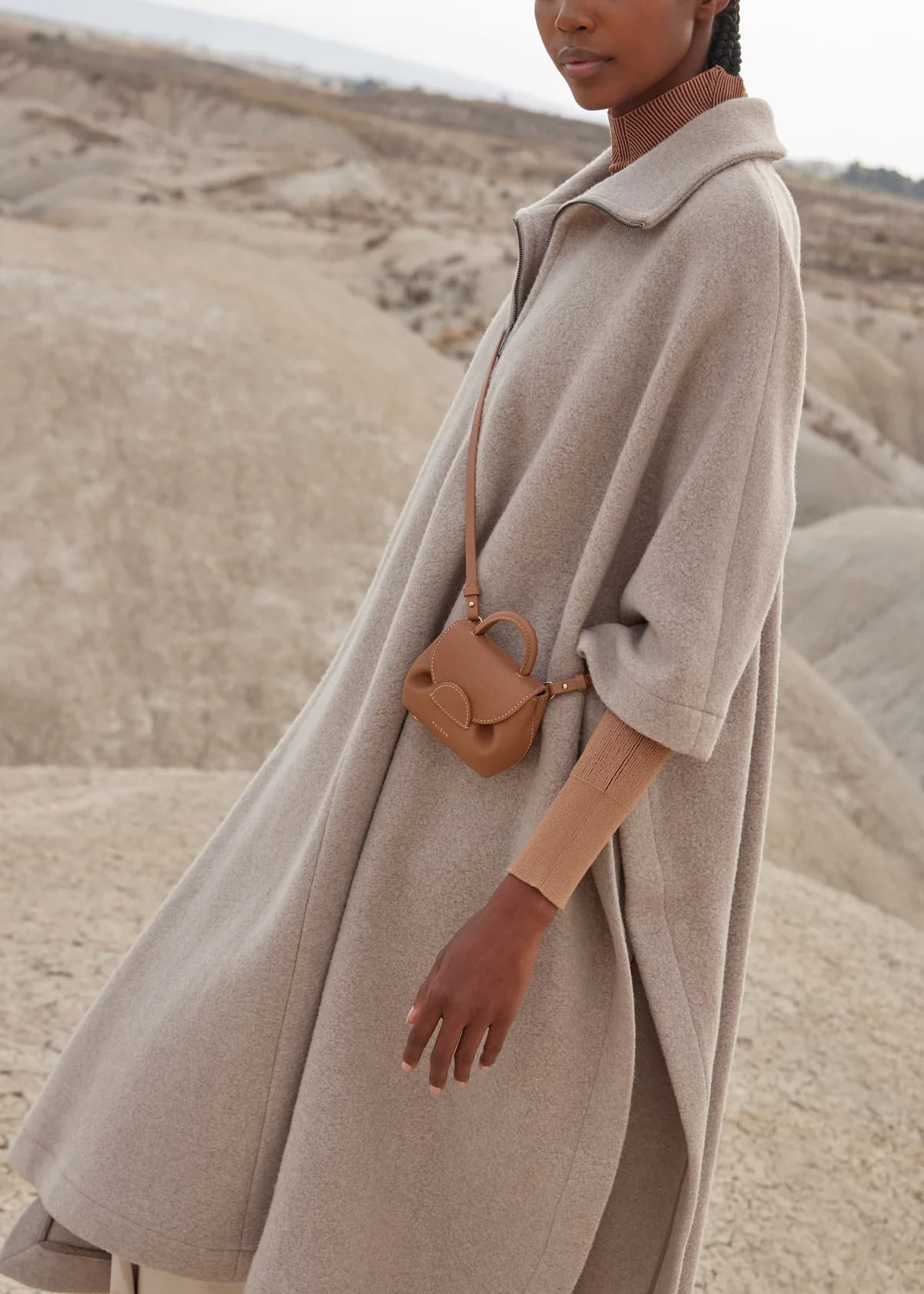 Polène Bag NUMÉRO UN MICRO — Grained Camel