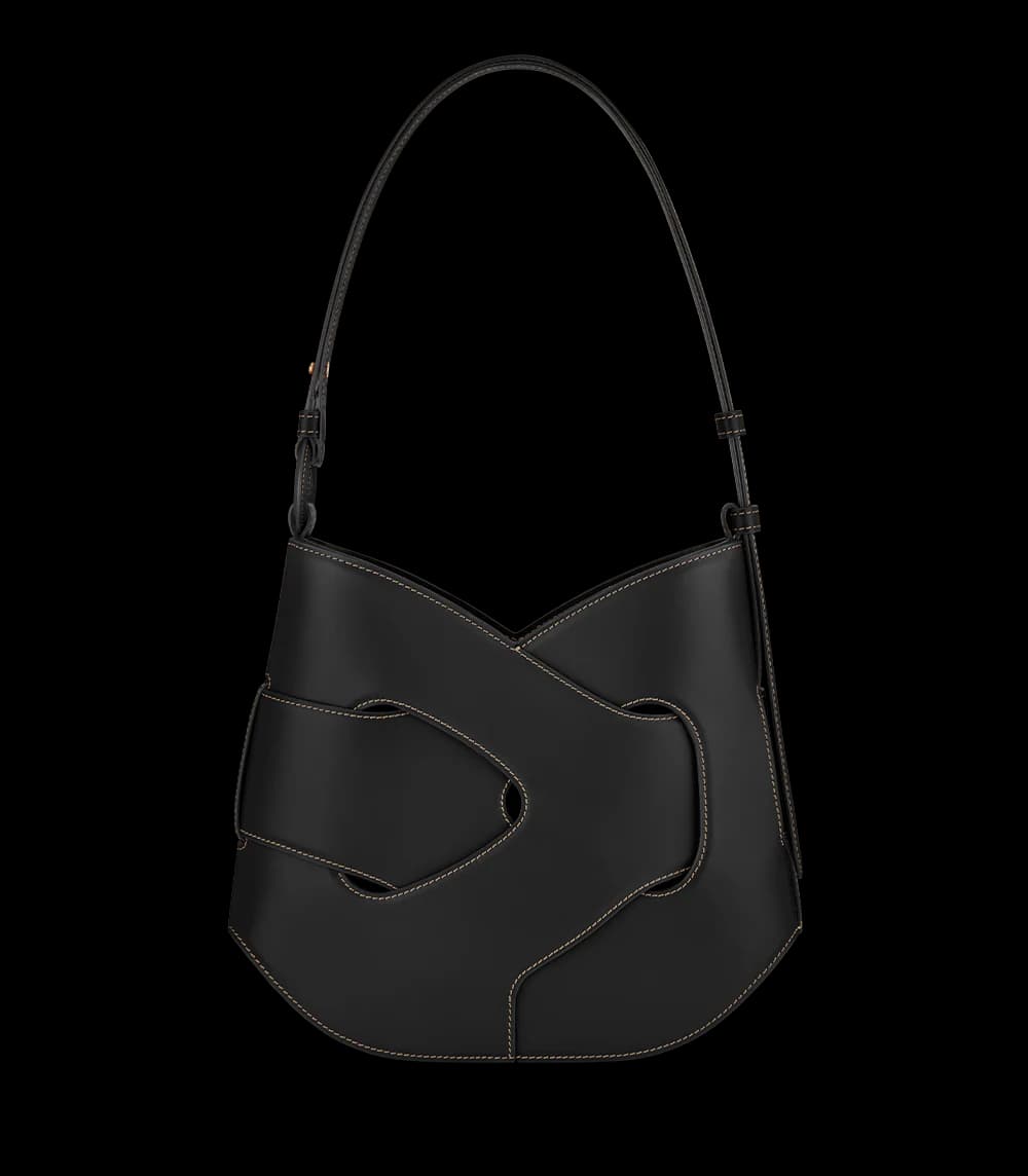 Sac Polène NODDE HOBO — Noir Grainé