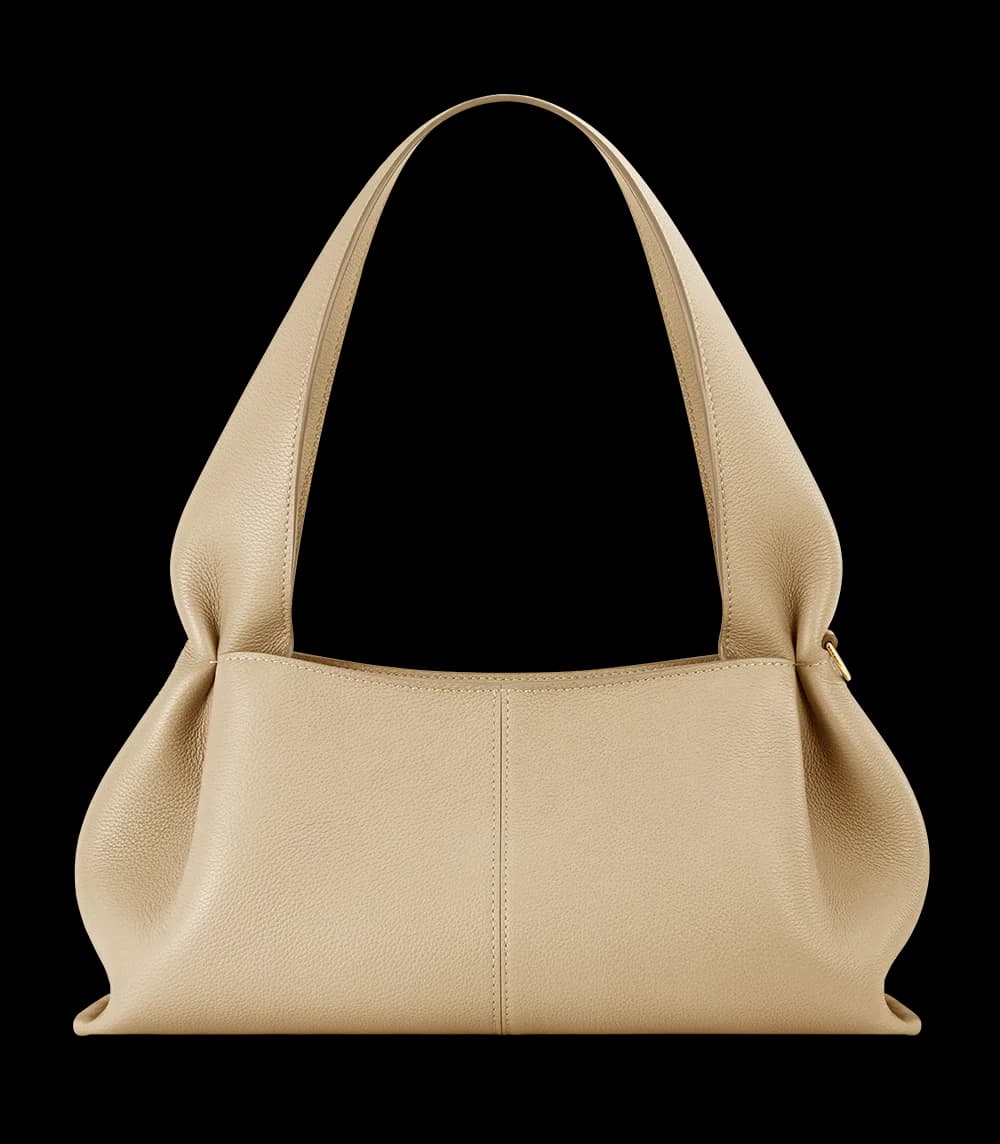 Polène NUMÉRO NEUF EAST-WEST Textured Sand — sac Polène authentique