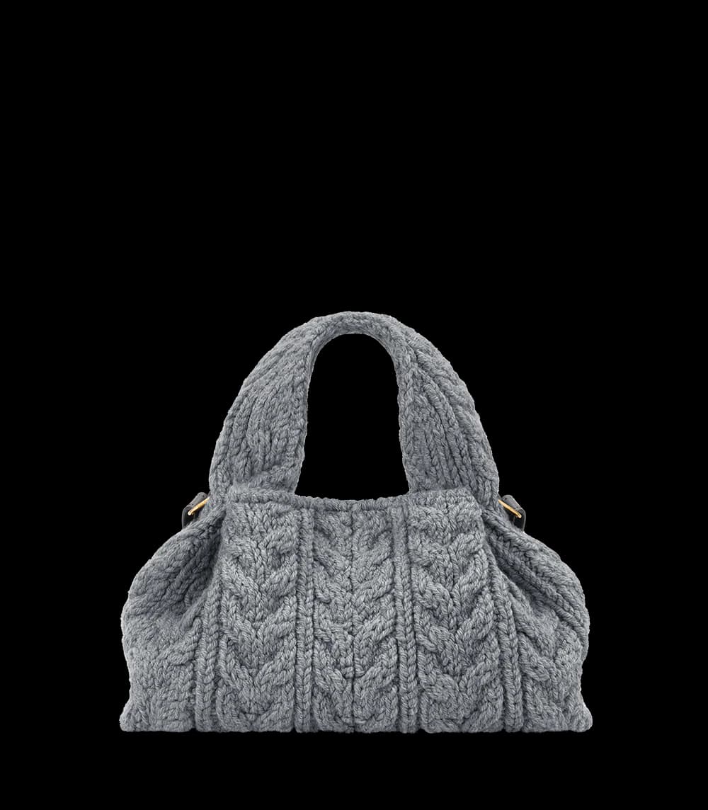 Polène NUMÉRO NEUF MINI Merino Stone — sac Polène authentique