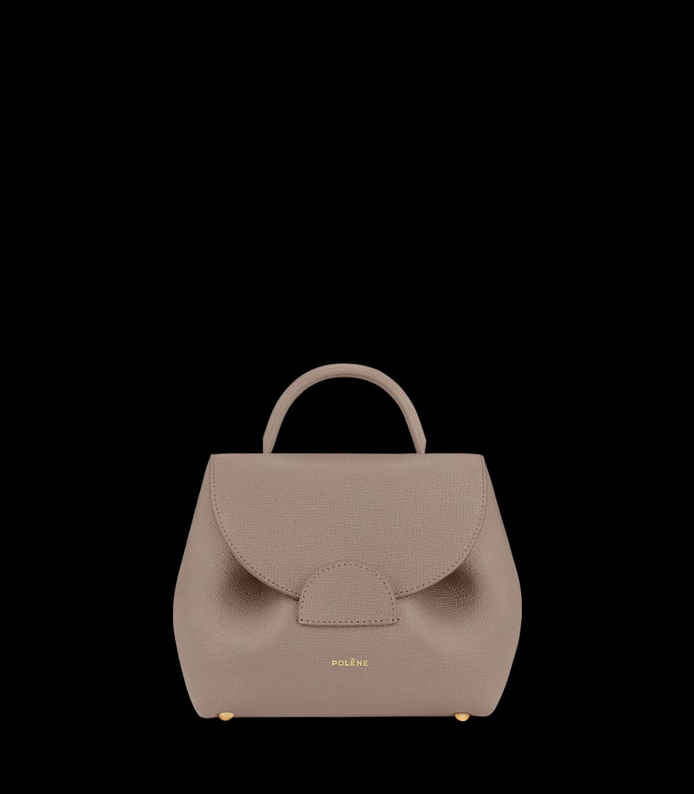 Polène NUMÉRO UN NANO Grained Taupe — authentic Polène bag