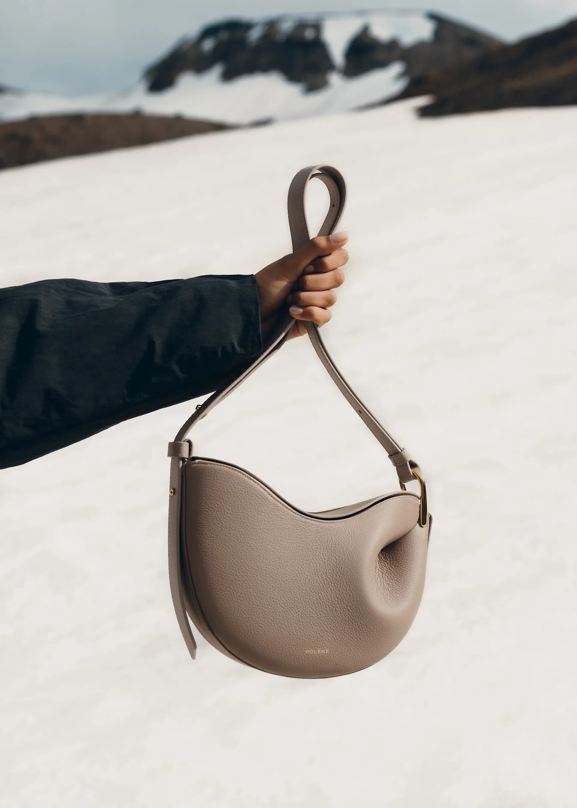 Polène Bag TONCA — Taupe Grained