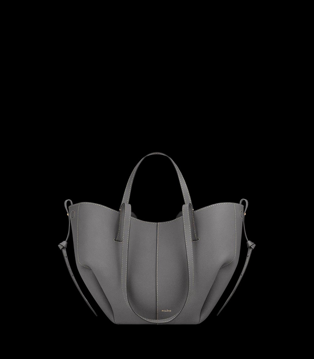 Polène Cyme Mini in Galet Grained leather — featured in leather care guide