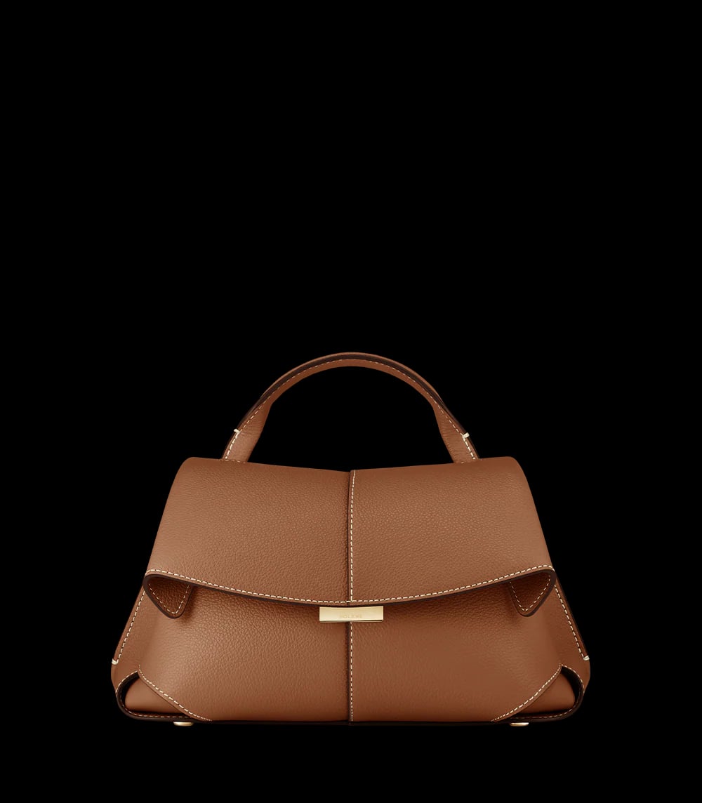 MOKKI MINI — CUIR CAMEL GRAINÉ