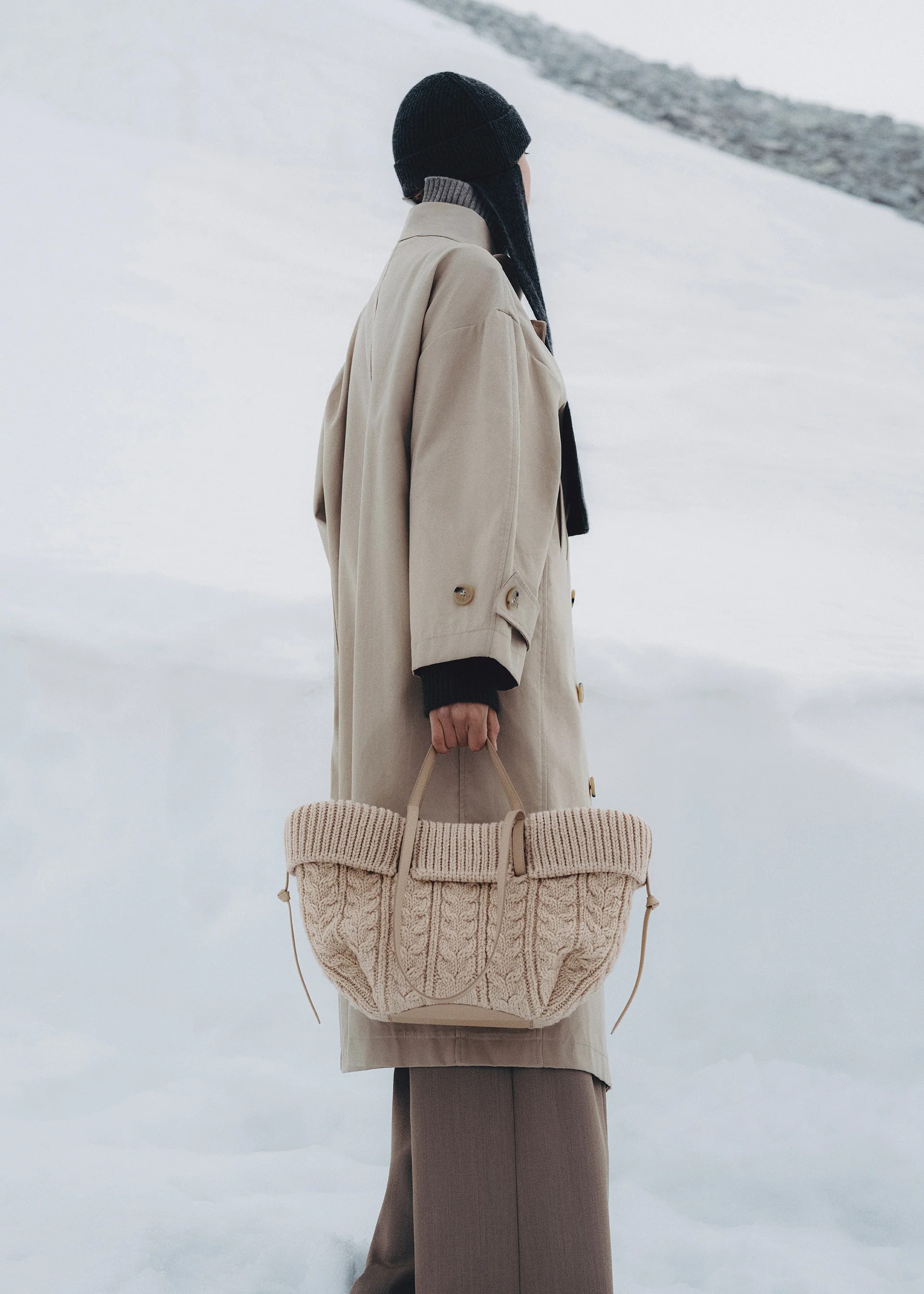 Sac Polène CYME MINI MÉRINOS — Mérinos Sable