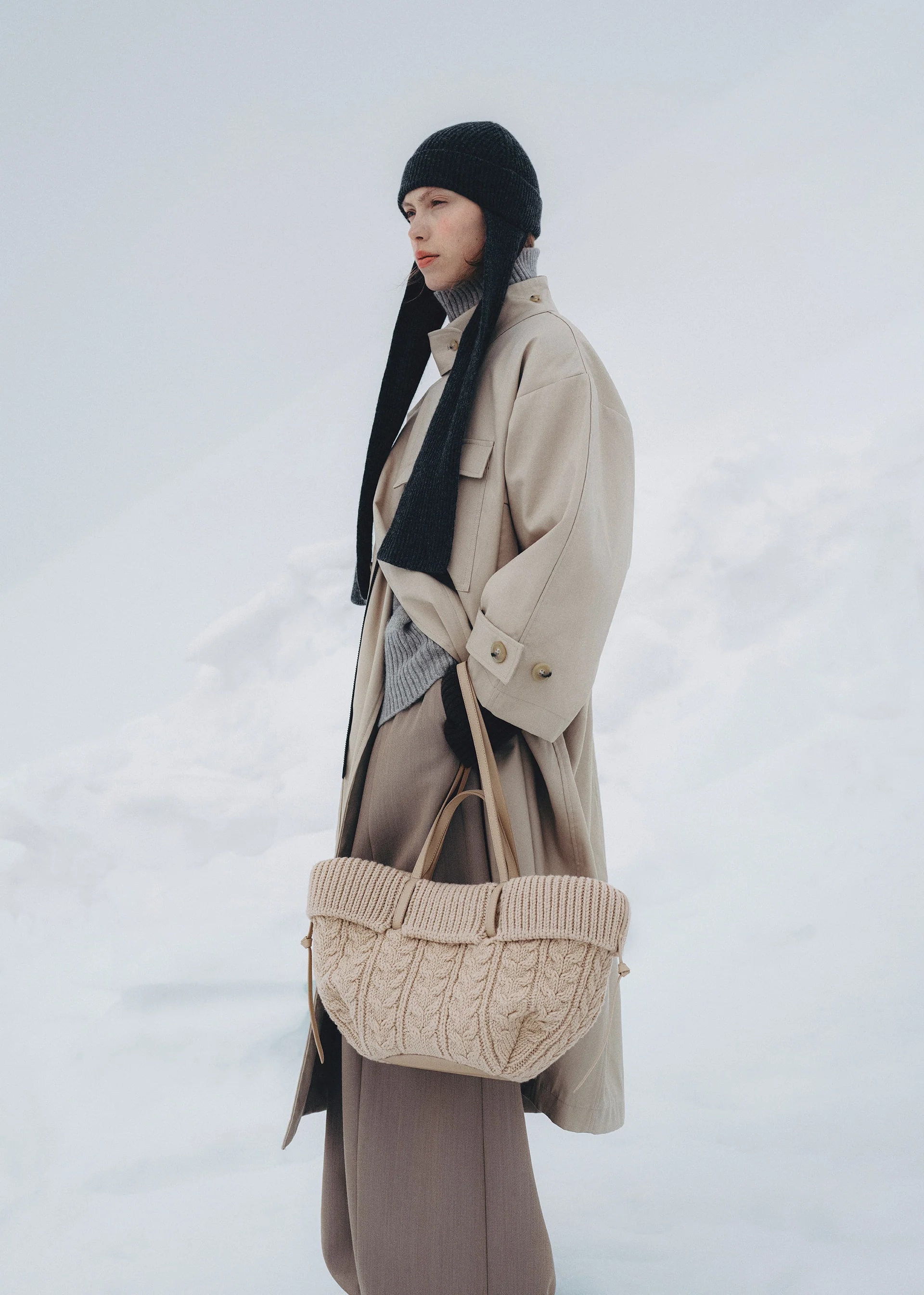 Sac Polène CYME MINI MÉRINOS — Mérinos Sable