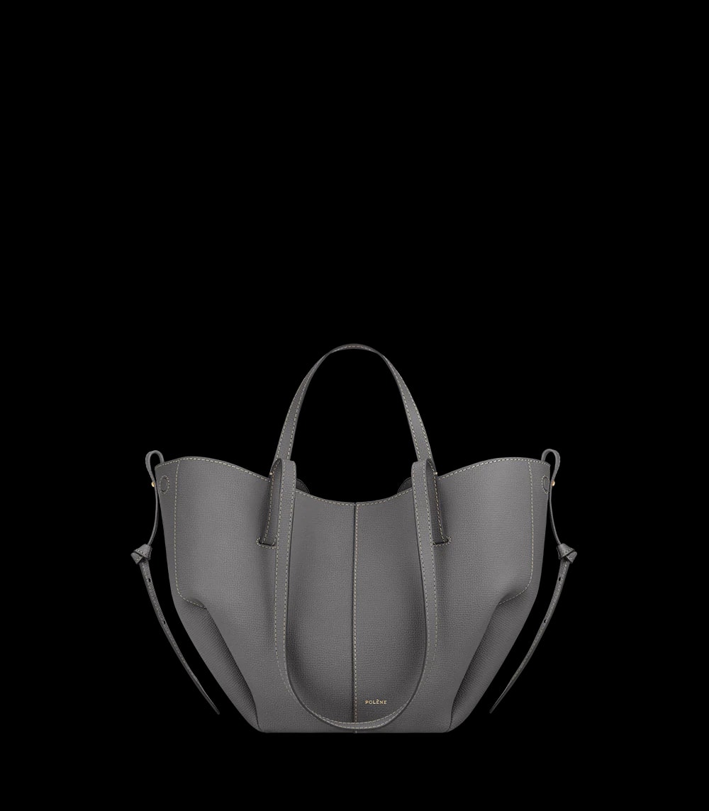 Polène Cyme Mini in Galet Grained leather — featured in leather care guide